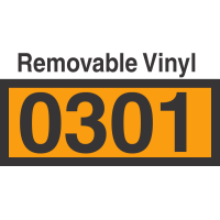 UN0301 Removable Vinyl DOT Orange Panel