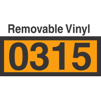 UN0315 Removable Vinyl DOT Orange Panel