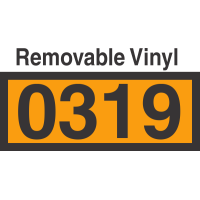 UN0319 Removable Vinyl DOT Orange Panel