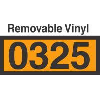 UN0325 Removable Vinyl DOT Orange Panel