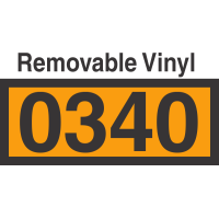 UN0340 Removable Vinyl DOT Orange Panel