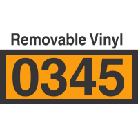 UN0345 Removable Vinyl DOT Orange Panel