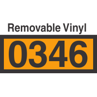 UN0346 Removable Vinyl DOT Orange Panel