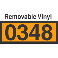 UN0348 Removable Vinyl DOT Orange Panel