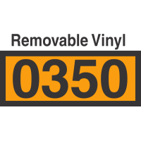 UN0350 Removable Vinyl DOT Orange Panel