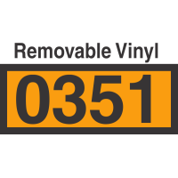 UN0351 Removable Vinyl DOT Orange Panel