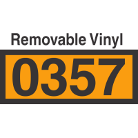 UN0357 Removable Vinyl DOT Orange Panel