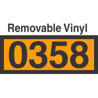 UN0358 Removable Vinyl DOT Orange Panel