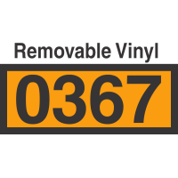 UN0367 Removable Vinyl DOT Orange Panel