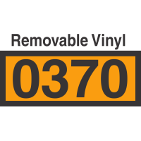 UN0370 Removable Vinyl DOT Orange Panel