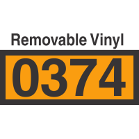 UN0374 Removable Vinyl DOT Orange Panel