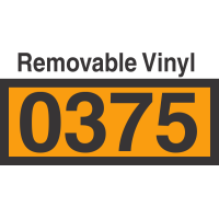 UN0375 Removable Vinyl DOT Orange Panel