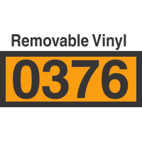 UN0376 Removable Vinyl DOT Orange Panel