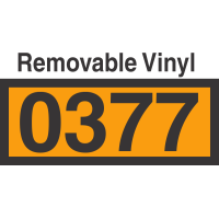 UN0377 Removable Vinyl DOT Orange Panel