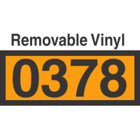 UN0378 Removable Vinyl DOT Orange Panel