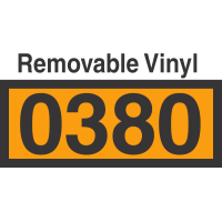 UN0380 Removable Vinyl DOT Orange Panel