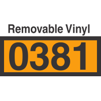 UN0381 Removable Vinyl DOT Orange Panel