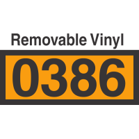 UN0386 Removable Vinyl DOT Orange Panel