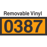 UN0387 Removable Vinyl DOT Orange Panel