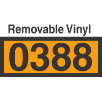 UN0388 Removable Vinyl DOT Orange Panel