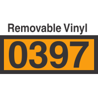 UN0397 Removable Vinyl DOT Orange Panel