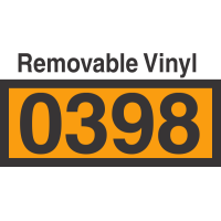 UN0398 Removable Vinyl DOT Orange Panel