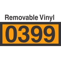 UN0399 Removable Vinyl DOT Orange Panel