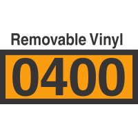 UN0400 Removable Vinyl DOT Orange Panel