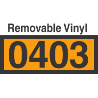 UN0403 Removable Vinyl DOT Orange Panel