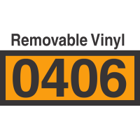 UN0406 Removable Vinyl DOT Orange Panel