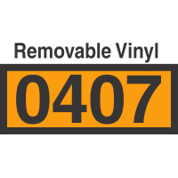 UN0407 Removable Vinyl DOT Orange Panel