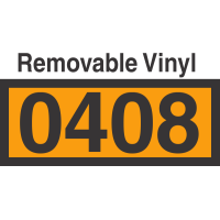 UN0408 Removable Vinyl DOT Orange Panel