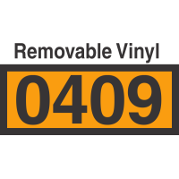 UN0409 Removable Vinyl DOT Orange Panel