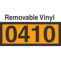 UN0410 Removable Vinyl DOT Orange Panel