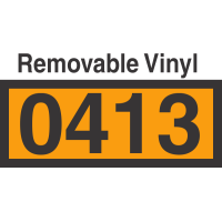 UN0413 Removable Vinyl DOT Orange Panel