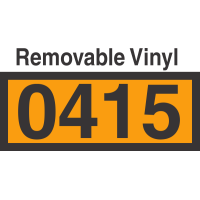 UN0415 Removable Vinyl DOT Orange Panel