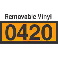 UN0420 Removable Vinyl DOT Orange Panel