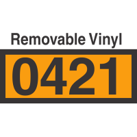 UN0421 Removable Vinyl DOT Orange Panel