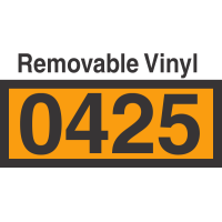 UN0425 Removable Vinyl DOT Orange Panel