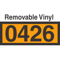 UN0426 Removable Vinyl DOT Orange Panel