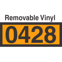 UN0428 Removable Vinyl DOT Orange Panel