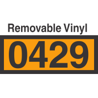 UN0429 Removable Vinyl DOT Orange Panel