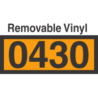 UN0430 Removable Vinyl DOT Orange Panel