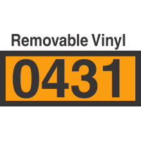 UN0431 Removable Vinyl DOT Orange Panel