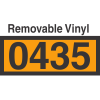 UN0435 Removable Vinyl DOT Orange Panel