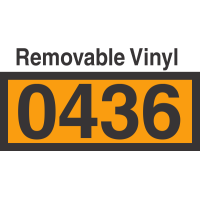 UN0436 Removable Vinyl DOT Orange Panel