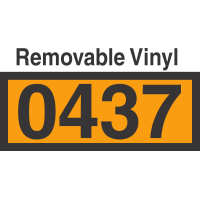 UN0437 Removable Vinyl DOT Orange Panel