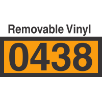 UN0438 Removable Vinyl DOT Orange Panel