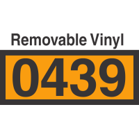 UN0439 Removable Vinyl DOT Orange Panel