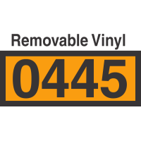 UN0445 Removable Vinyl DOT Orange Panel